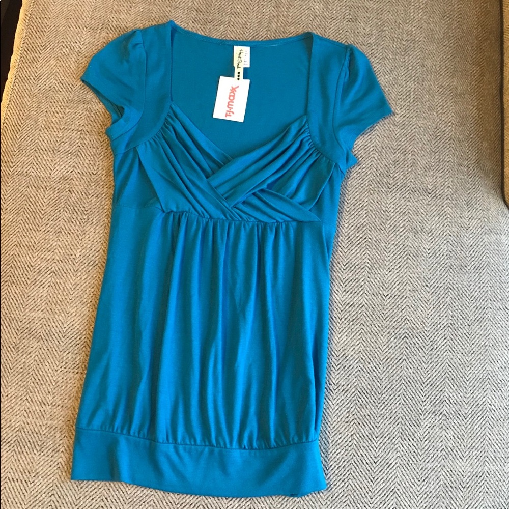 2/$20 sale Turquoise blue top sz medium